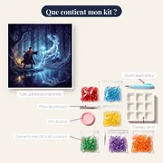 Harry Potter invoquant son Patronus cerf dans la Forêt interdite – contenu du kit