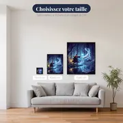 Harry Potter invoquant son Patronus cerf dans la Forêt interdite – tailles disponibles