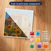Mas provençal et tournesols sous le ciel d'été – kit prêt à commencer