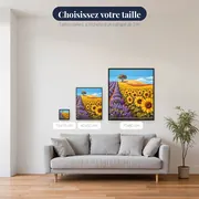 Lavande et tournesols sous le ciel provençal – tailles disponibles