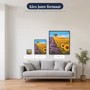 Lavendel En Zonnebloemen Onder De Zuiderzon – beschikbare formaten