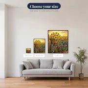Vintage Bicycle And Sunflowers By Rustic Fence – available sizes