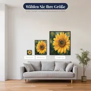 Sonnenblume mit Biene im Nahaufnahme – verfügbare Größen