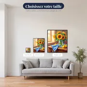Bouquet de tournesols dans un bocal en verre – tailles disponibles