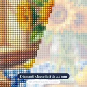 Girasoli in barattolo di vetro con limoni – primo piano dei diamanti