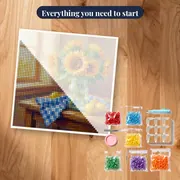 Sunflowers in a Glass Mason Jar – kit ready to start