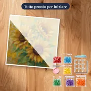 Tre Girasoli in Acquerello Morbido – kit pronto per iniziare