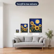 Girasoli sotto la luna piena e lucciole – misure disponibili