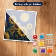 Girasoli sotto la luna piena e lucciole – kit pronto per iniziare
