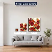 Bouquet di papaveri rossi ad acquerello – misure disponibili