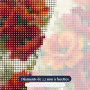 Bouquet de coquelicots à l'aquarelle – gros plan des diamants