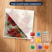 Bouquet de coquelicots à l'aquarelle – kit prêt à commencer