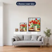 Red Poppies in an Enamel Jug – available sizes