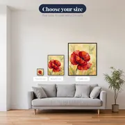 Red Poppy With Morning Dew Drops – available sizes