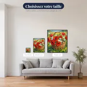 Panier en osier de coquelicots et marguerites – tailles disponibles