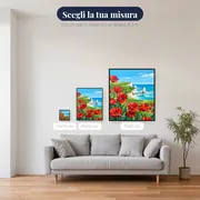 Papaveri Rossi sulla Scogliera Verde – misure disponibili