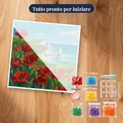 Papaveri Rossi sulla Scogliera Verde – kit pronto per iniziare