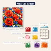 Vibrant Summer Meadow Wildflowers Close View – kit contents