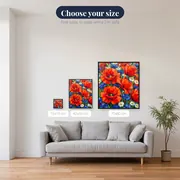Vibrant Summer Meadow Wildflowers Close View – available sizes
