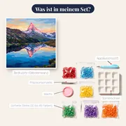 Matterhorn im Morgenlicht am stillen See – Inhalt des Sets