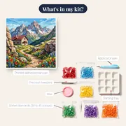 Stone Refuge Among Alpine Wildflowers – kit contents
