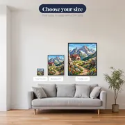Stone Refuge Among Alpine Wildflowers – available sizes