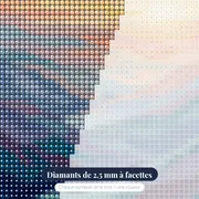 Crêtes brumeuses au coucher du soleil – gros plan des diamants