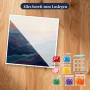 Blaue Bergkämme im Abendlicht – Set bereit zum Loslegen