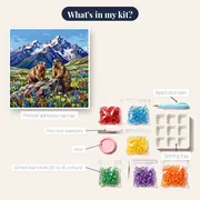 Two Marmots on an Alpine Rock – kit contents