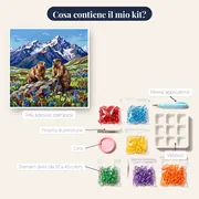 Due Marmotte Su Una Roccia Alpina – contenuto del kit