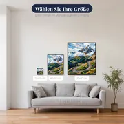 Serpentinenstraße durch grüne Alpenpässe – verfügbare Größen