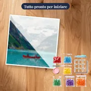 Canoa Rossa sul Lago Glaciale Turchese – kit pronto per iniziare