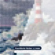 Leuchtturm im Sturm auf Felsen – Nahaufnahme der Steine