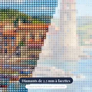 Village coloré de Collioure et ses barques – gros plan des diamants