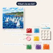 Sailboat Race On Deep Blue Sea – kit contents