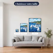 Régate de voiliers sur mer agitée – tailles disponibles
