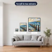 Gabbiani sui pali di legno al mattino – misure disponibili
