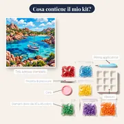 Caletta Turchese con Barca a Vela – contenuto del kit