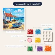 Casetta Bianca Del Pescatore Sulla Spiaggia – contenuto del kit