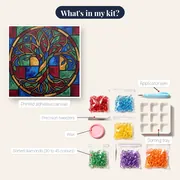 Stained Glass Tree of Life – kit contents