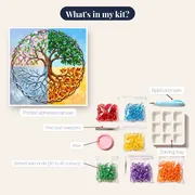 Four Seasons Tree of Life in a Circle – kit contents