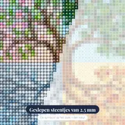 Levensboom in Vier Seizoenen Cirkel – close-up van de steentjes