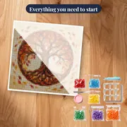 Autumn Tree of Life in Circle – kit ready to start