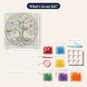 Pastel Birds Nesting In The Tree Of Life – kit contents