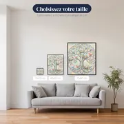 Arbre de vie aux oiseaux et nids pastels – tailles disponibles