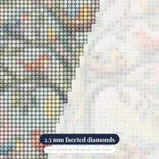 Pastel Birds Nesting In The Tree Of Life – diamond close-up