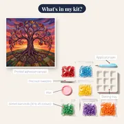 Majestic Tree On Hill At Sunset – kit contents