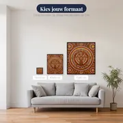 Stippenkunst Levensboom in Aardetinten – beschikbare formaten