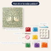 Sierlijke levensboom in art-nouveaustijl – inhoud van het pakket