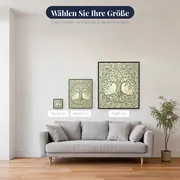 Jugendstil Lebensbaum mit ornamentaler Bordüre – verfügbare Größen